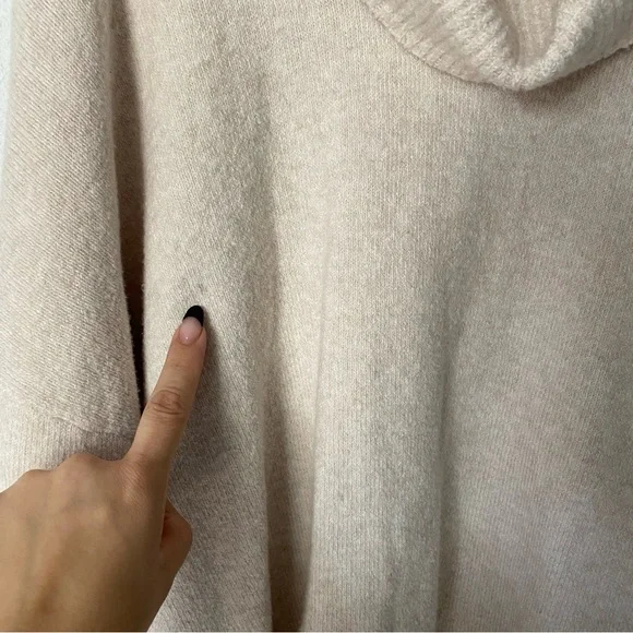 CHELSEA28 Cowl Neck Sweater In Beige Oatmeal Light Heather - Picture 8 of 8